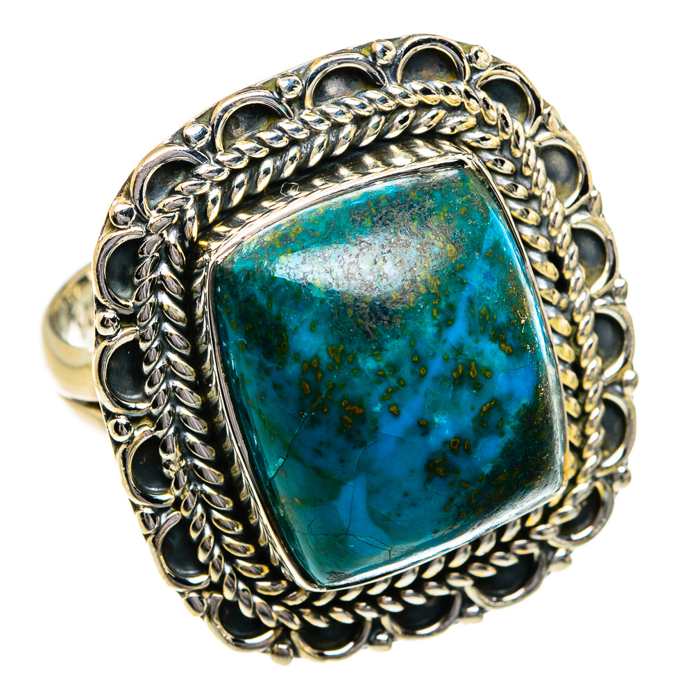 Chrysocolla Rings handcrafted by Anasilvercos - RING80771