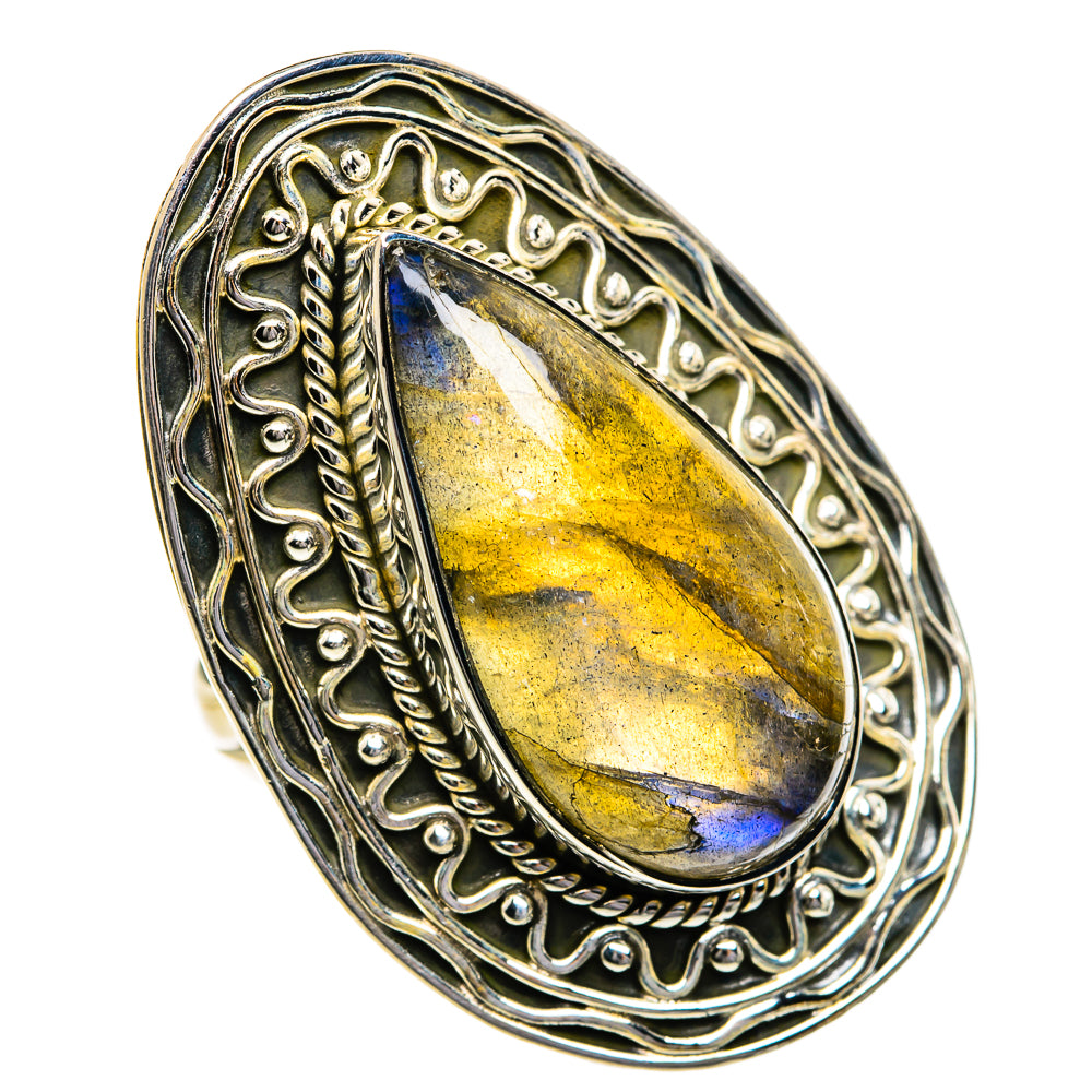 Labradorite Rings handcrafted by Anasilvercos - RING80772