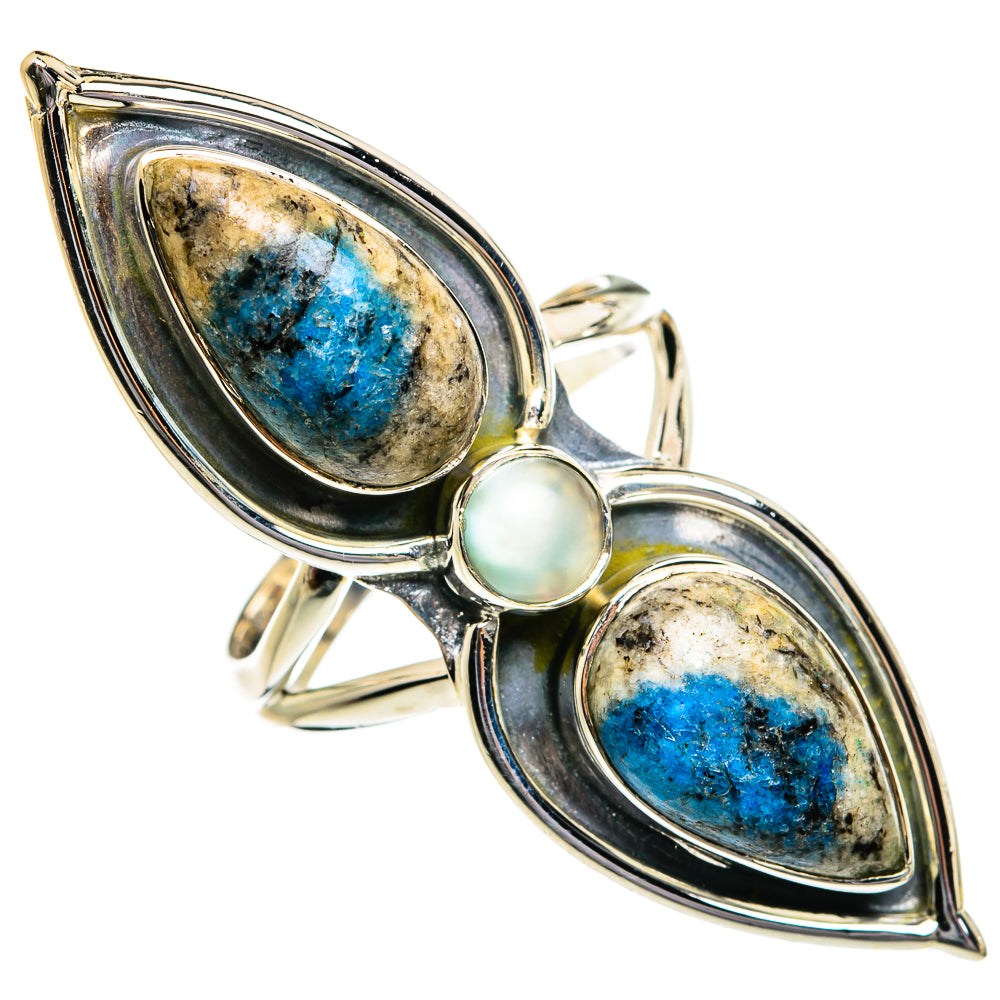 K2 Blue Azurite Rings handcrafted by Anasilvercos - RING80777