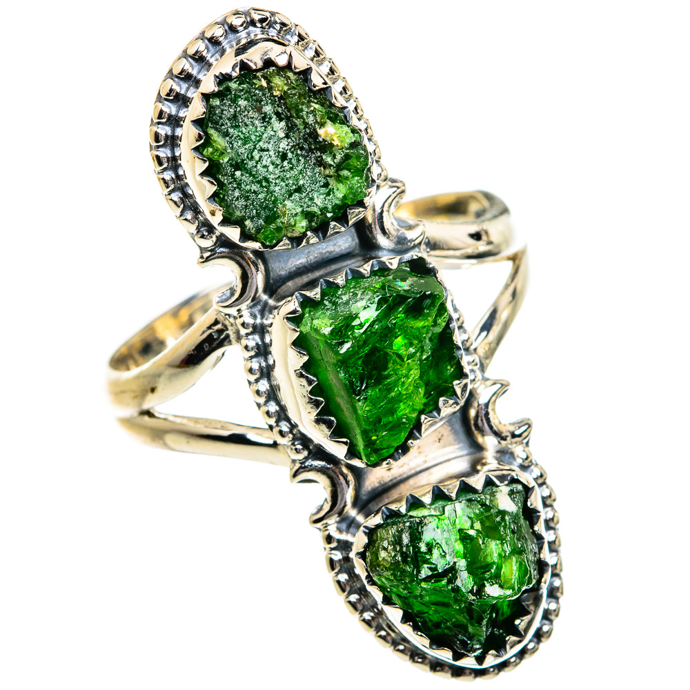 Chrome Diopside Rings handcrafted by Anasilvercos - RING80781