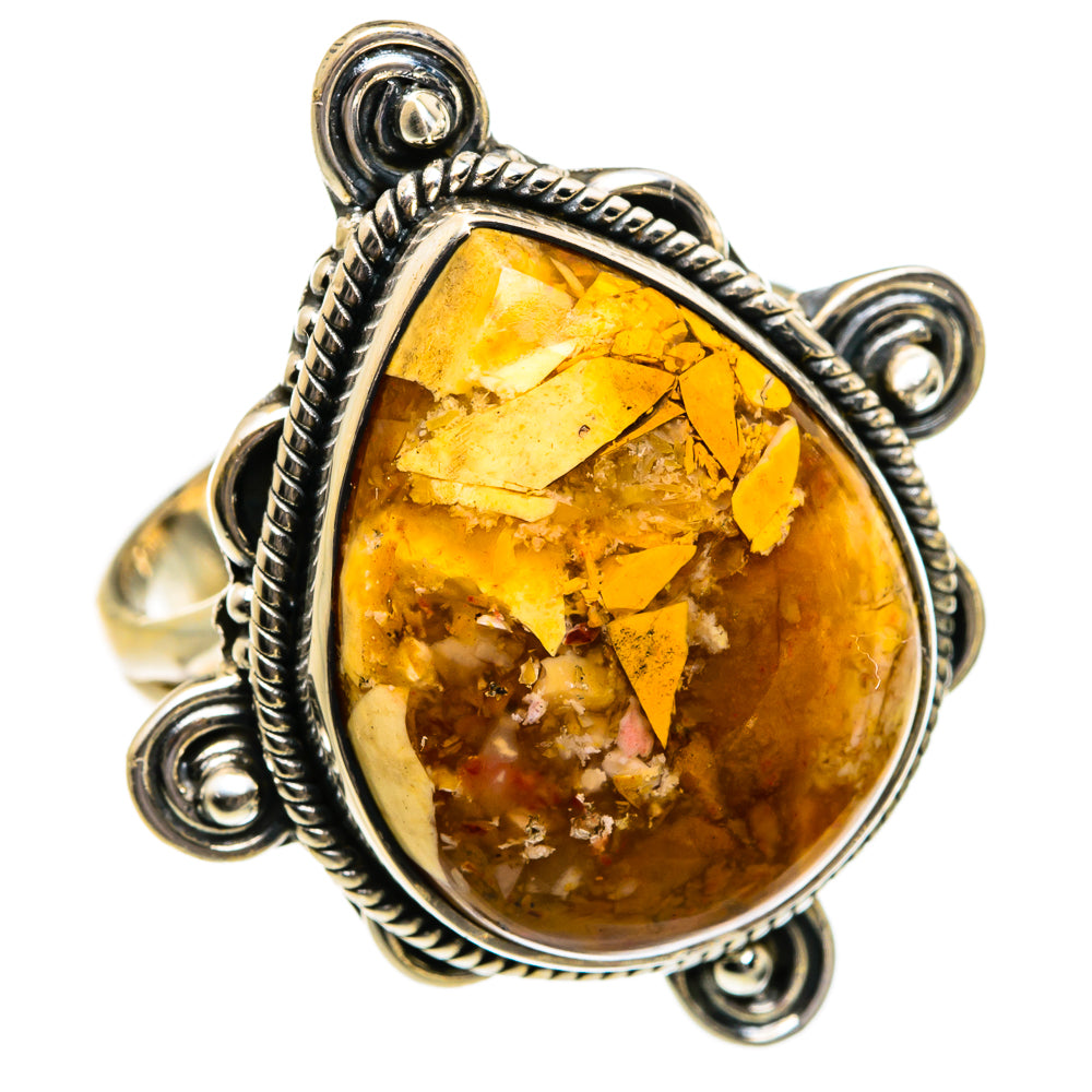 Brecciated Mookaite Rings handcrafted by Anasilvercos - RING80788