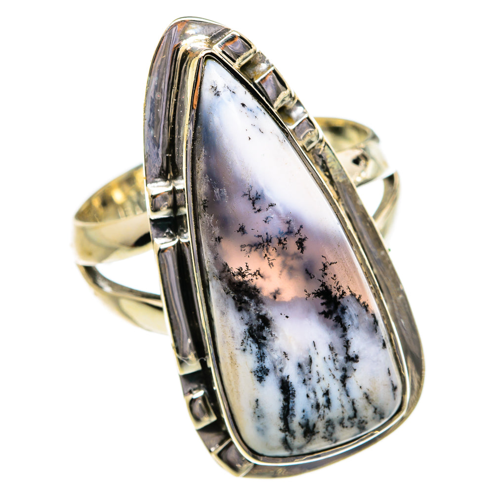 Dendritic Opal Rings handcrafted by Anasilvercos - RING80801