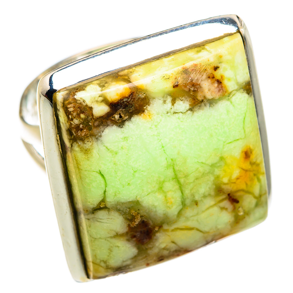 Lemon Chrysoprase Rings handcrafted by Anasilvercos - RING80807