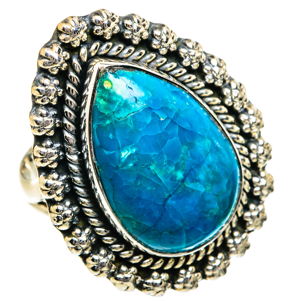 Chrysocolla Rings handcrafted by Anasilvercos - RING80808