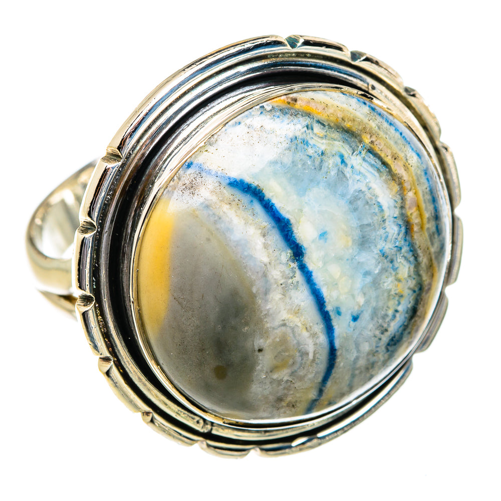 Blue Scheelite Rings handcrafted by Anasilvercos - RING80813