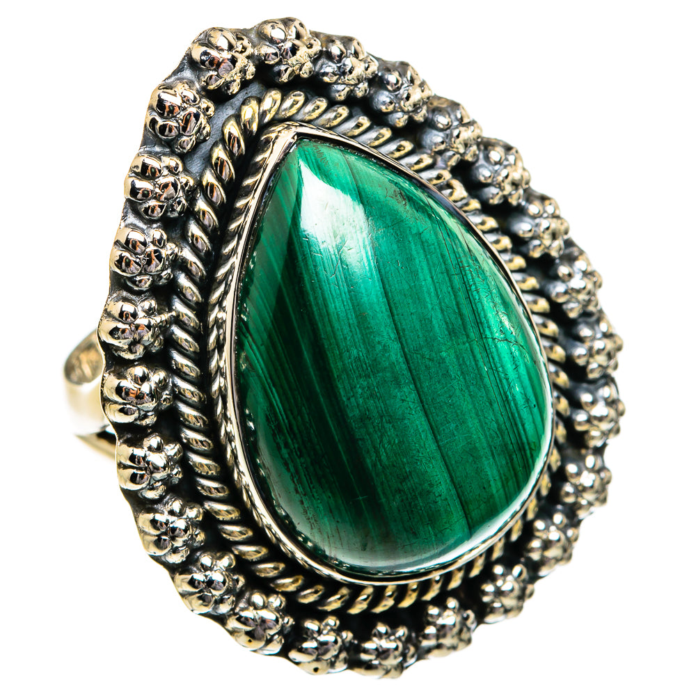Malachite Rings handcrafted by Anasilvercos - RING80817