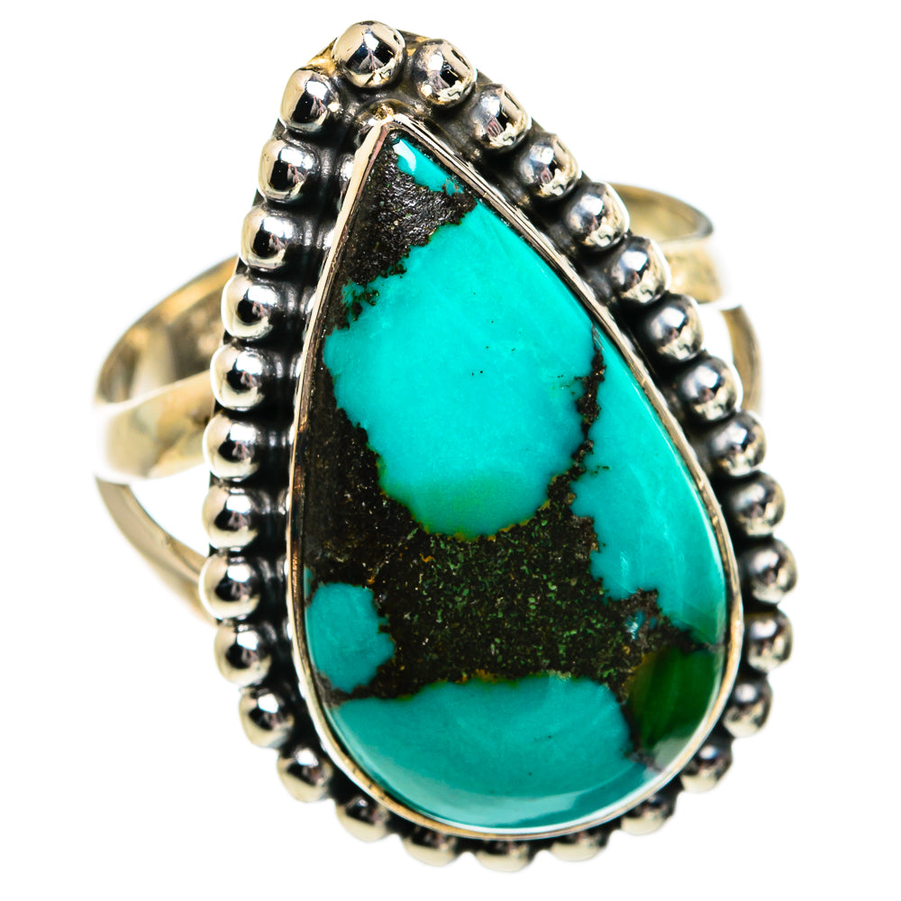 Tibetan Turquoise Rings handcrafted by Anasilvercos - RING80880