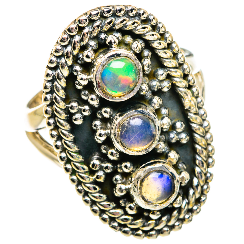 Ethiopian Opal Rings handcrafted by Anasilvercos - RING80902