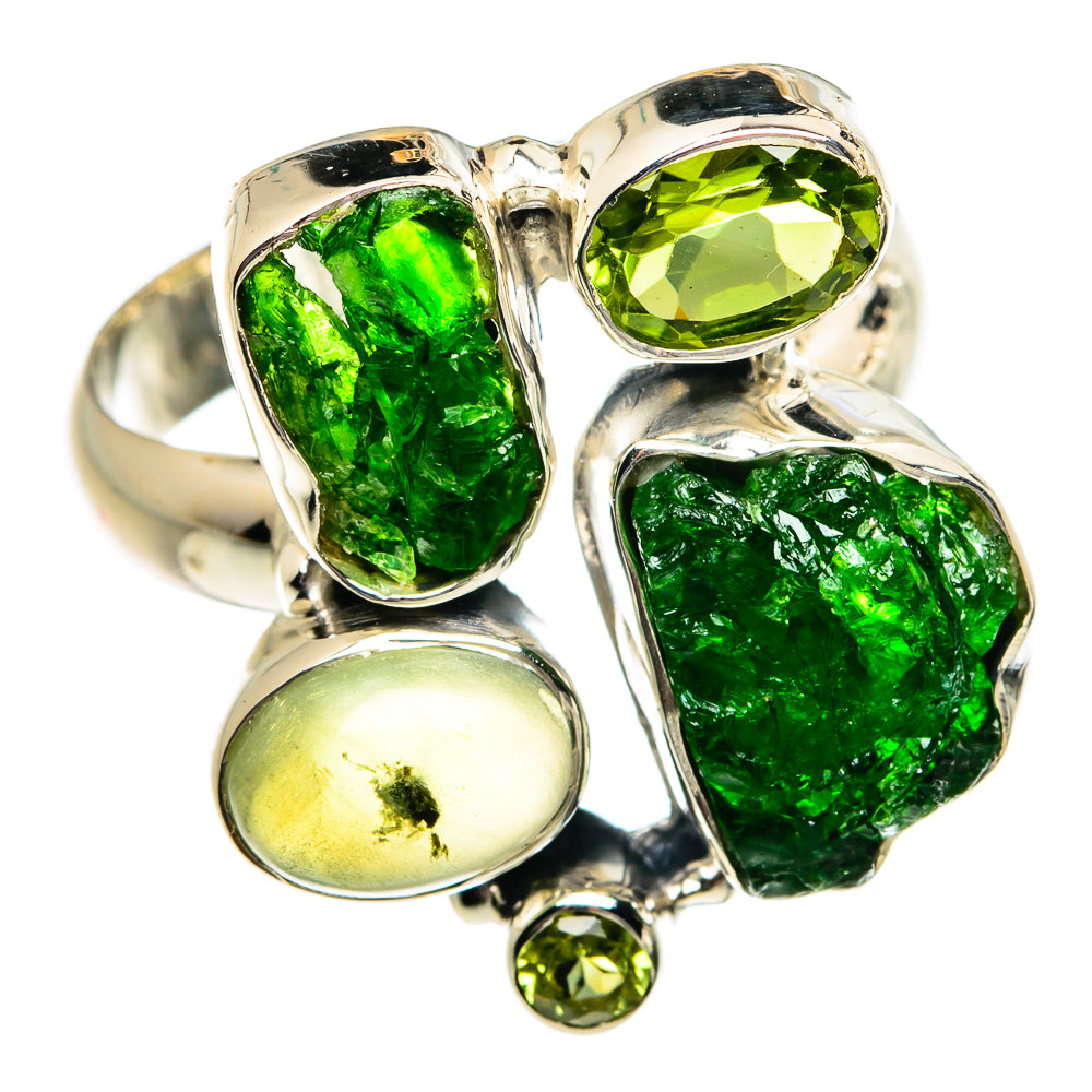Chrome Diopside Rings handcrafted by Anasilvercos - RING80914