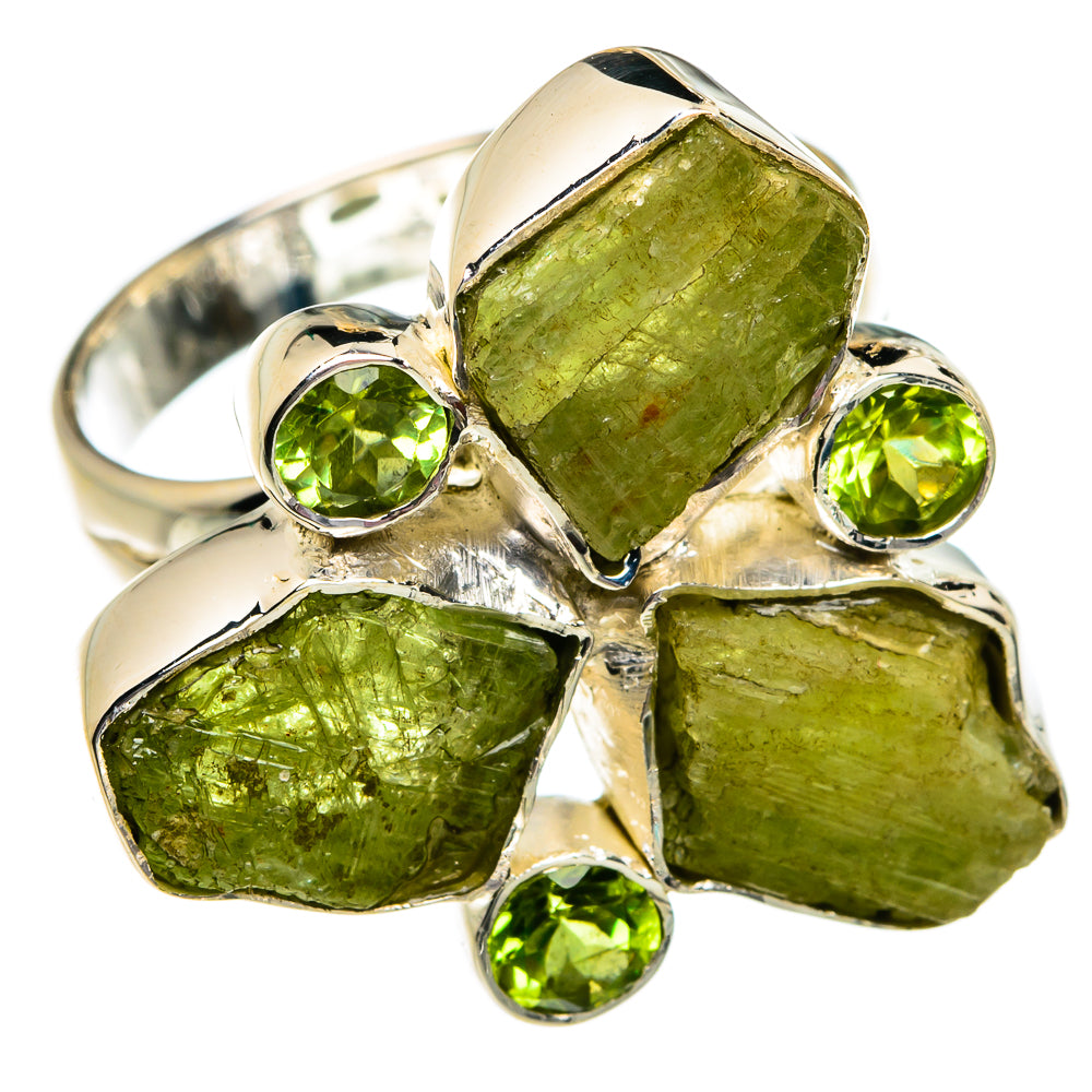 Green Kyanite Rings handcrafted by Anasilvercos - RING80916