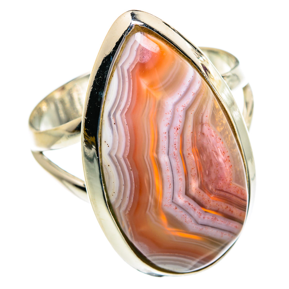 Crazy Lace Agate Rings handcrafted by Anasilvercos - RING80918