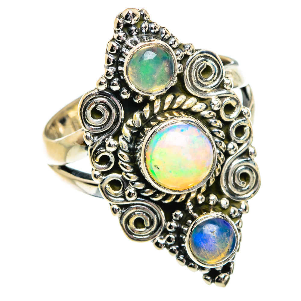 Ethiopian Opal Rings handcrafted by Anasilvercos - RING80936