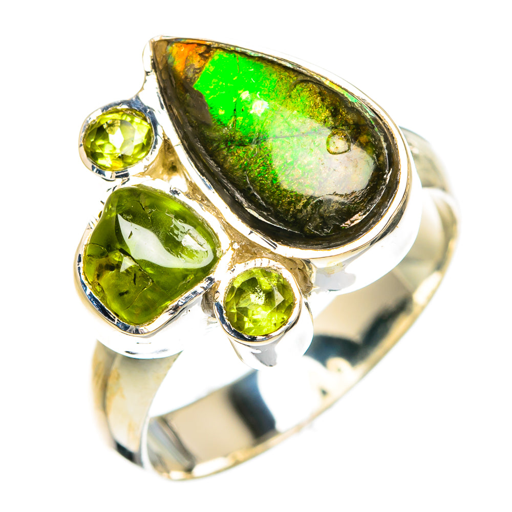 Ammolite Rings handcrafted by Anasilvercos - RING80954