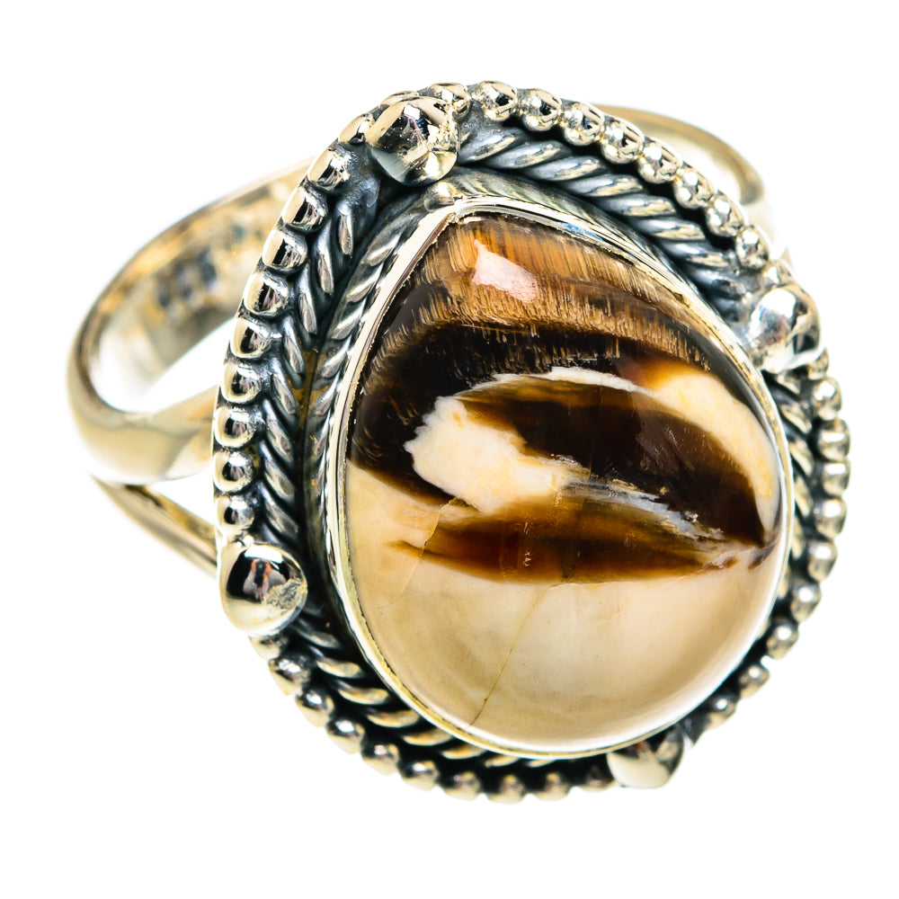 Peanut Wood Jasper Rings handcrafted by Anasilvercos - RING80958 - Photo 2