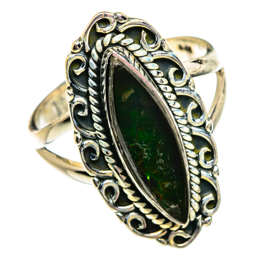 Ammolite Rings handcrafted by Anasilvercos - RING80989