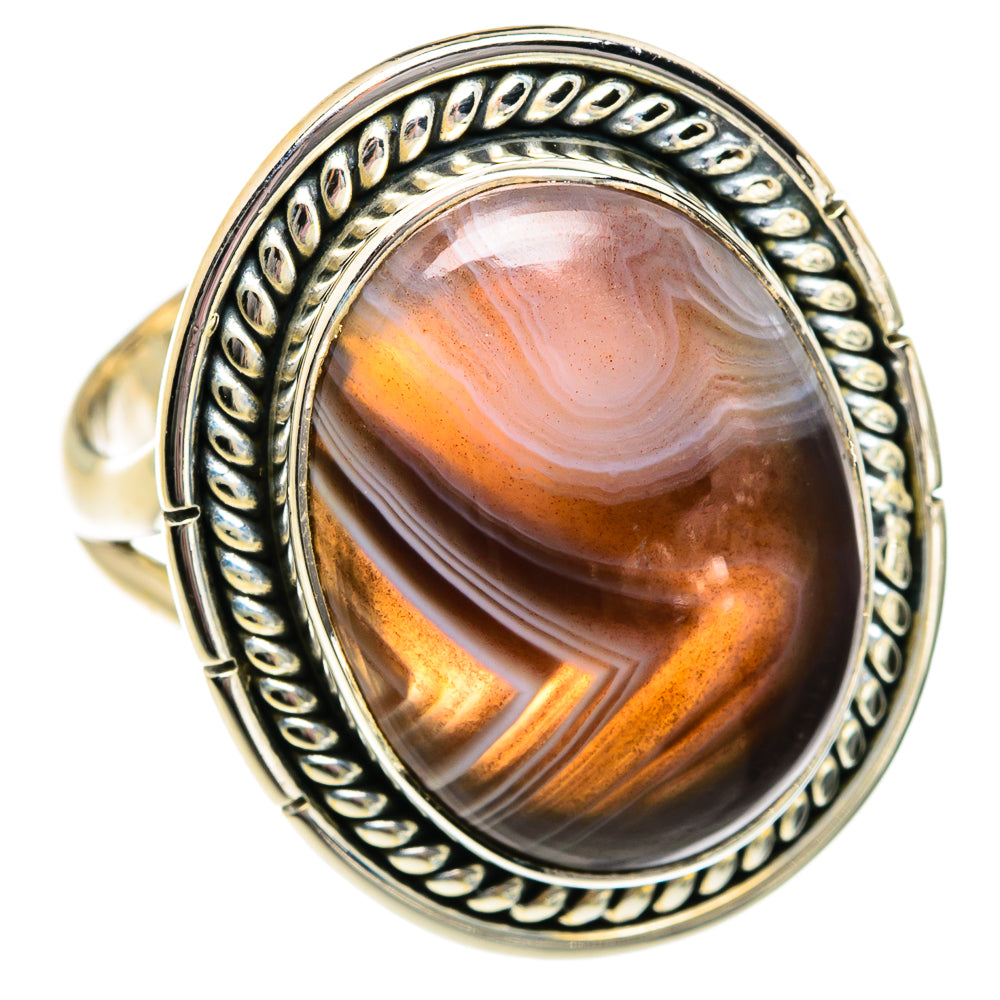 Botswana Agate Rings handcrafted by Anasilvercos - RING80995