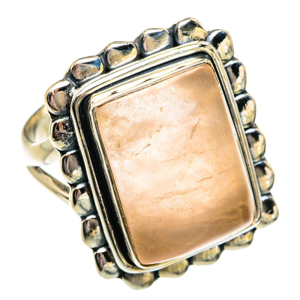 Rose Quartz Rings handcrafted by Anasilvercos - RING80999