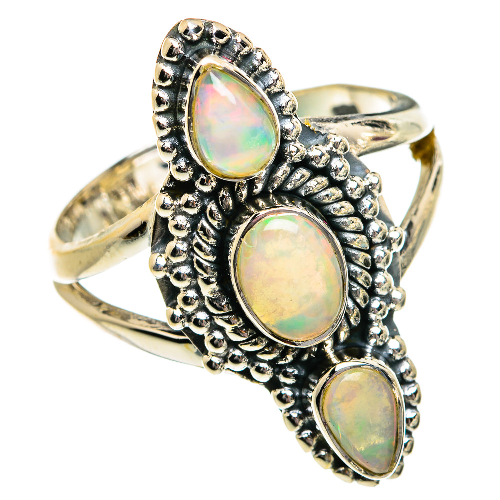 Ethiopian Opal Rings handcrafted by Anasilvercos - RING81008