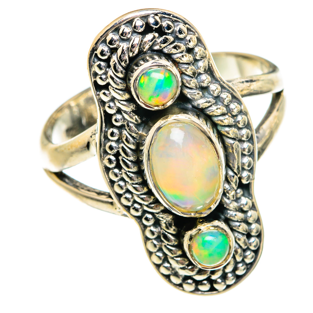 Ethiopian Opal Rings handcrafted by Anasilvercos - RING81012
