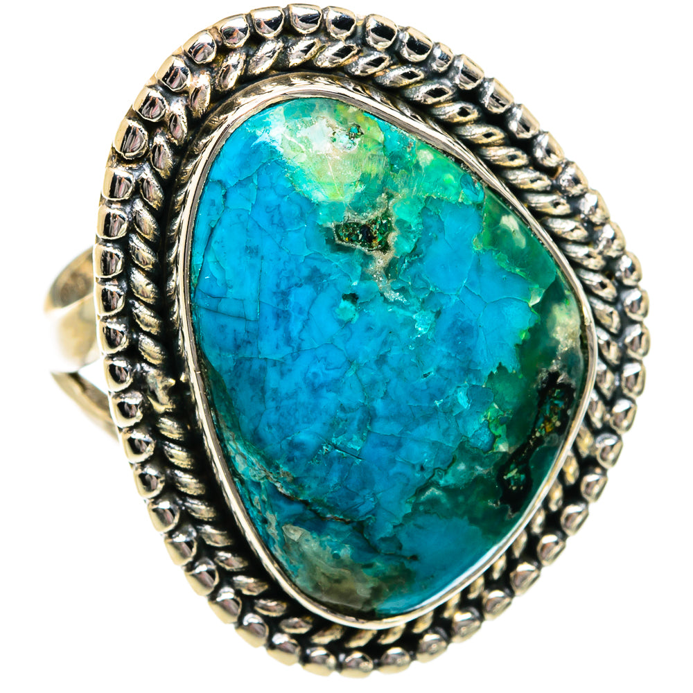 Chrysocolla Rings handcrafted by Anasilvercos - RING81014