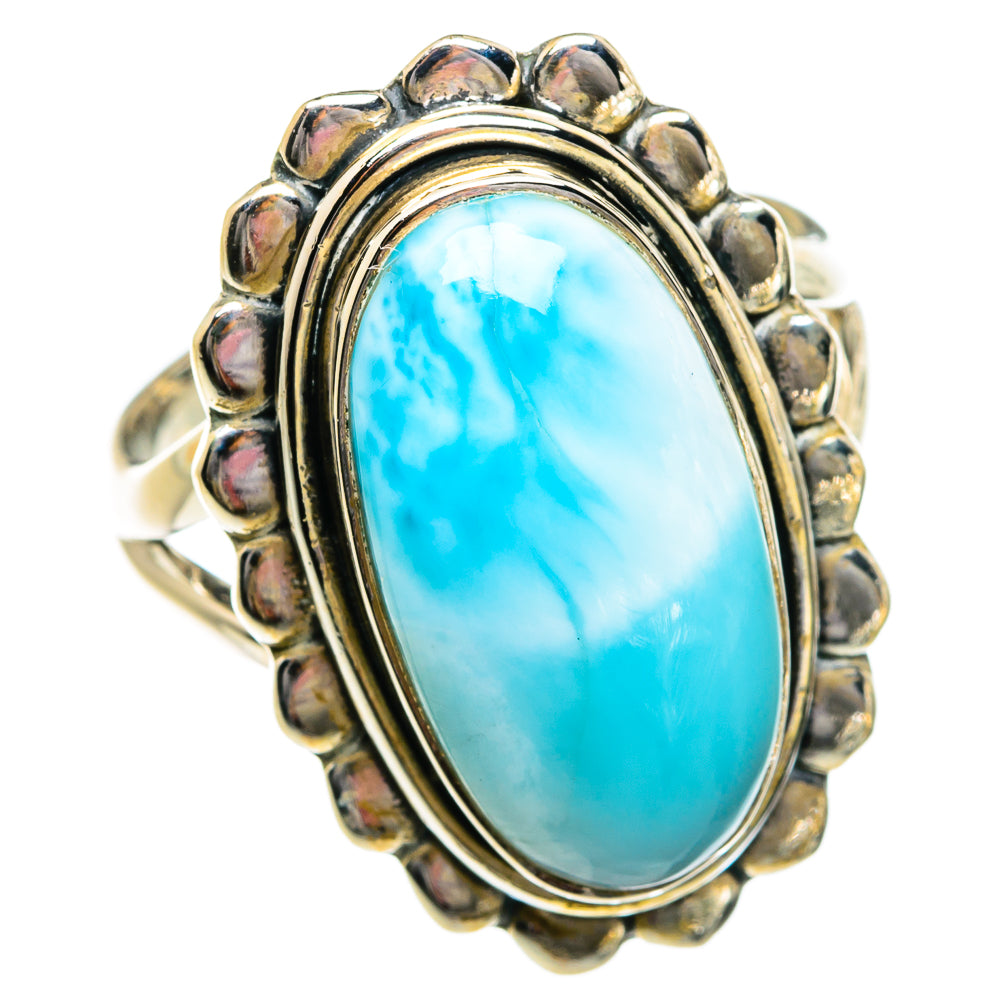 Larimar Rings handcrafted by Anasilvercos - RING81019
