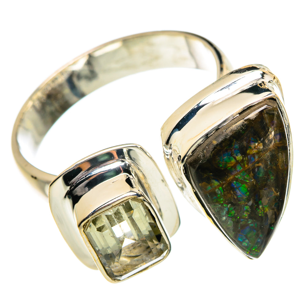 Ammolite Rings handcrafted by Anasilvercos - RING81025