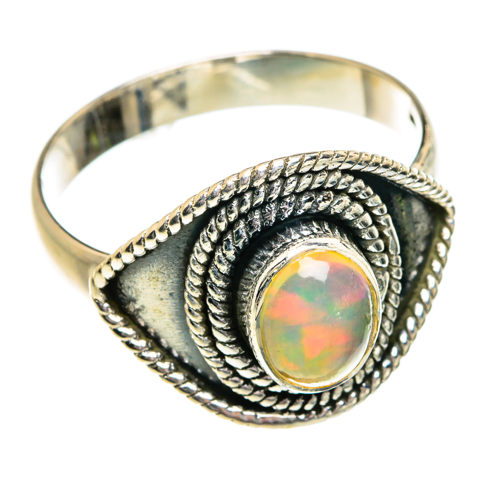 Ethiopian Opal Rings handcrafted by Anasilvercos - RING81044