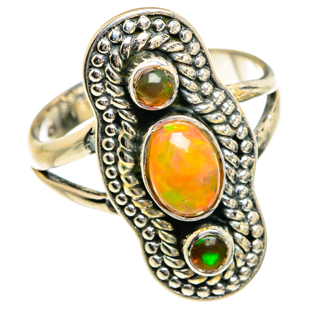 Ethiopian Opal Rings handcrafted by Anasilvercos - RING81046