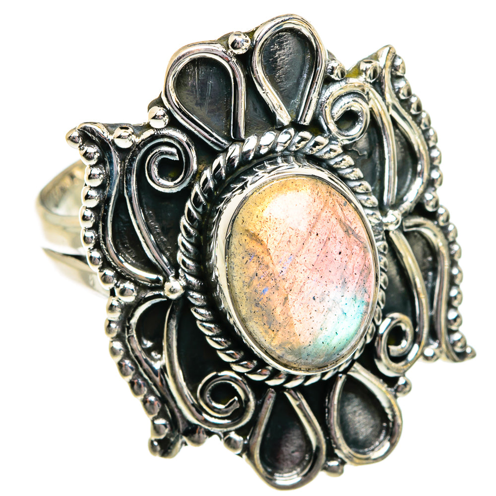 Labradorite Rings handcrafted by Anasilvercos - RING81047