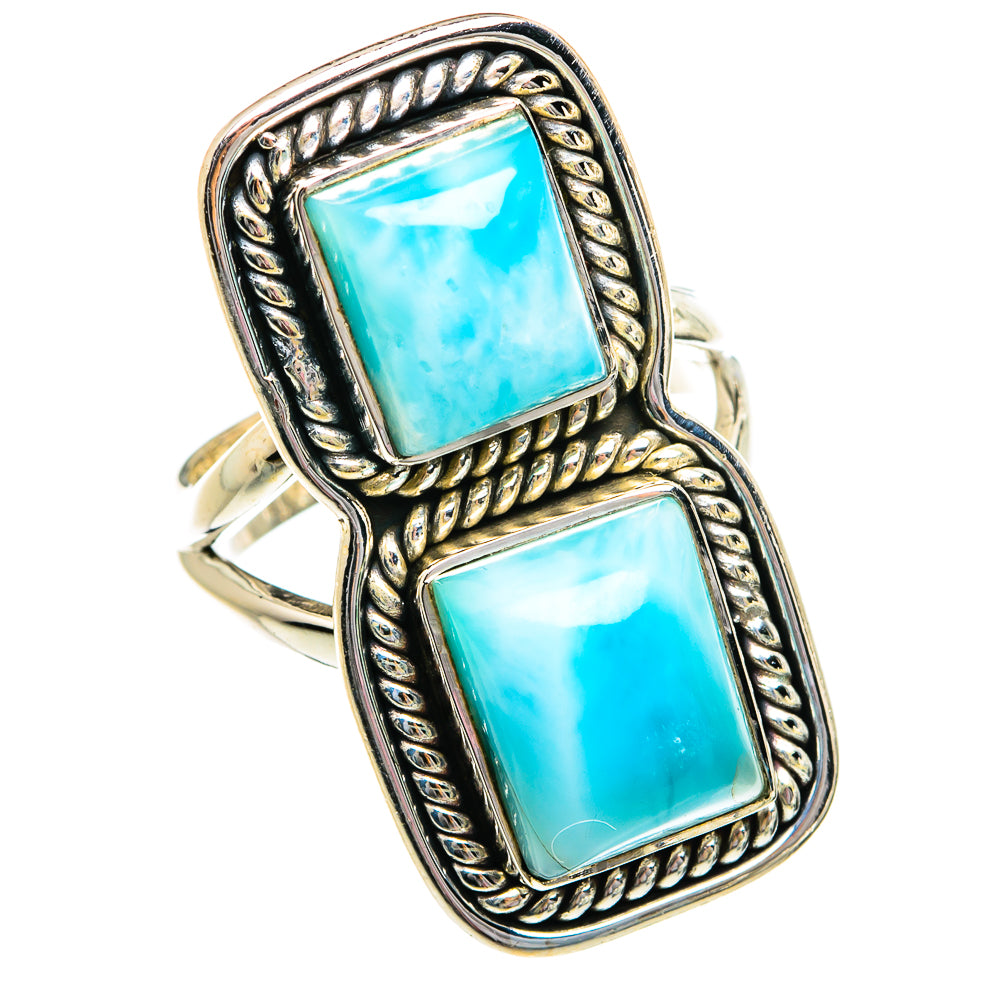Larimar Rings handcrafted by Anasilvercos - RING81053
