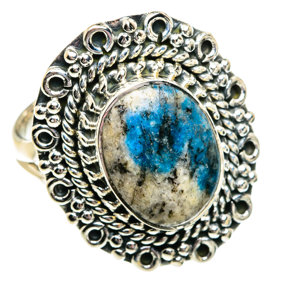 K2 Blue Azurite Rings handcrafted by Anasilvercos - RING81056 - Photo 2
