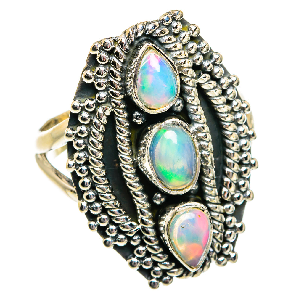 Ethiopian Opal Rings handcrafted by Anasilvercos - RING81105