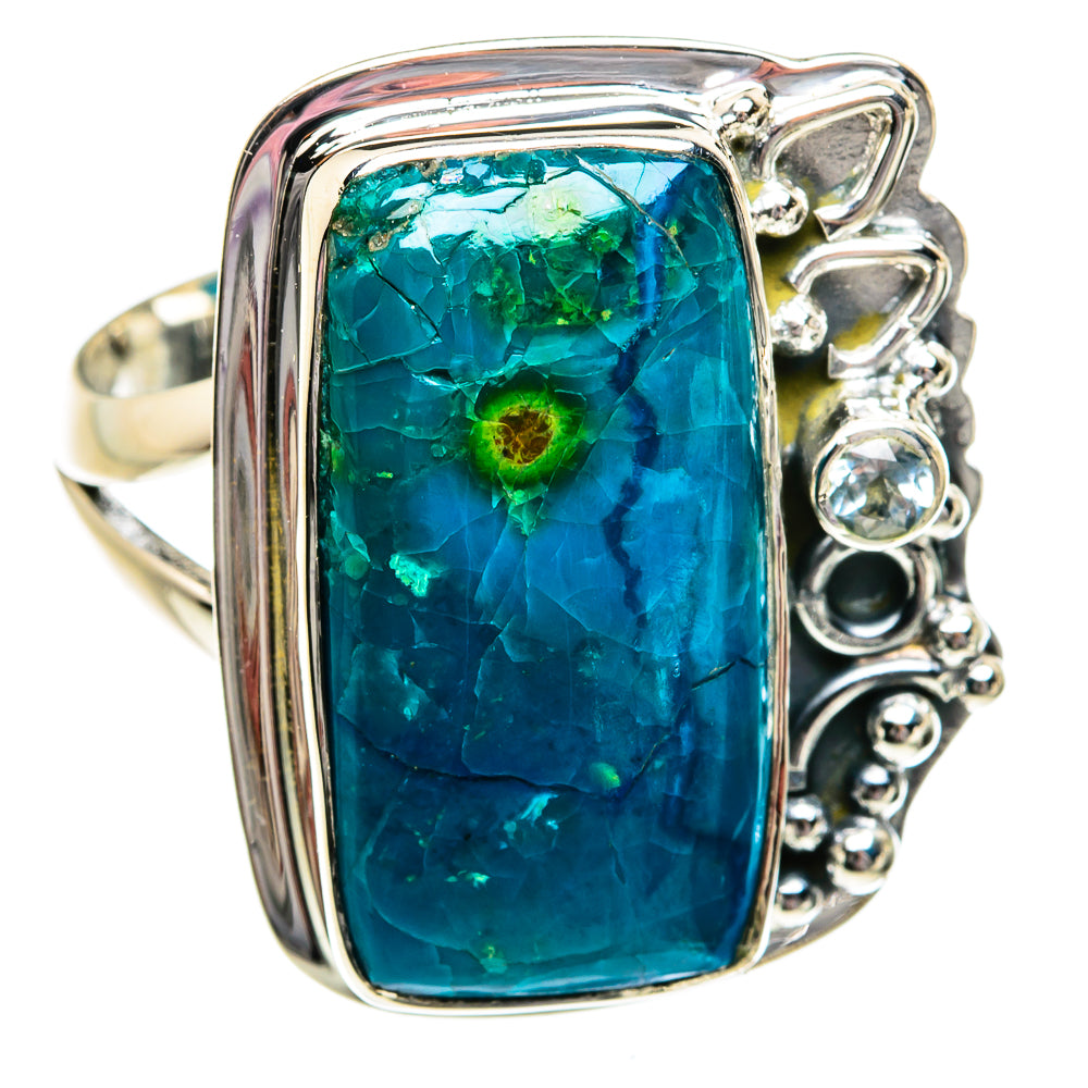 Chrysocolla Rings handcrafted by Anasilvercos - RING81106