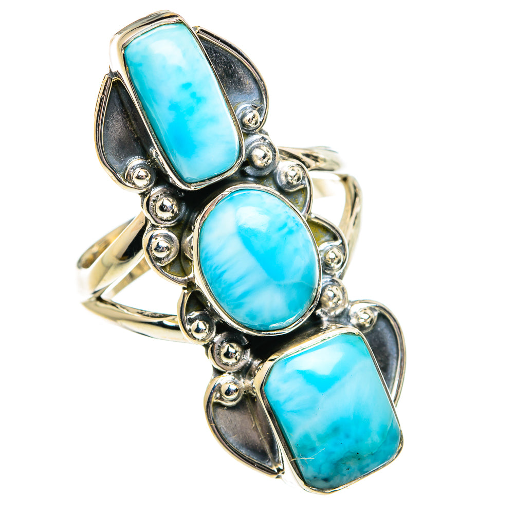 Larimar Rings handcrafted by Anasilvercos - RING81111