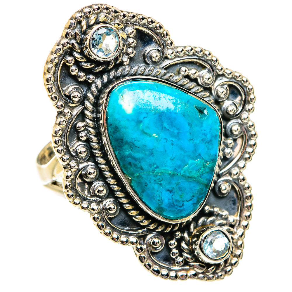 Chrysocolla Rings handcrafted by Anasilvercos - RING81112