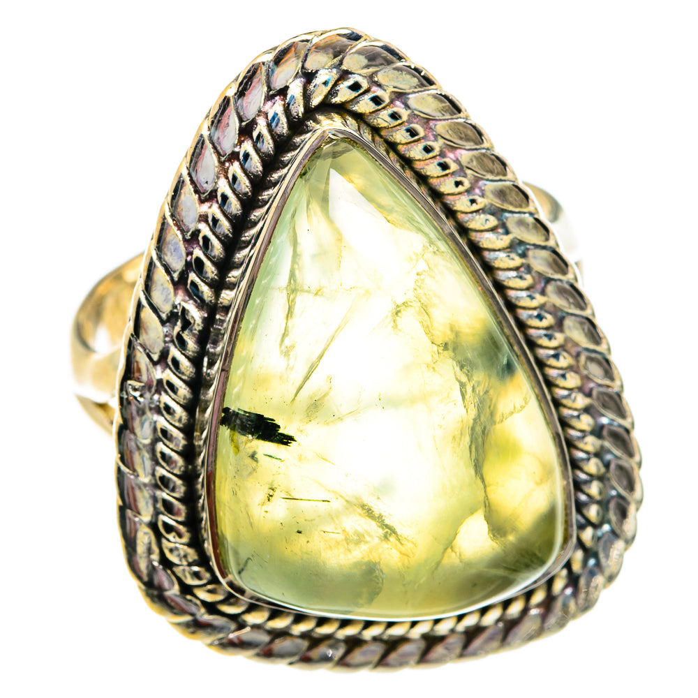 Prehnite Rings handcrafted by Anasilvercos - RING81118