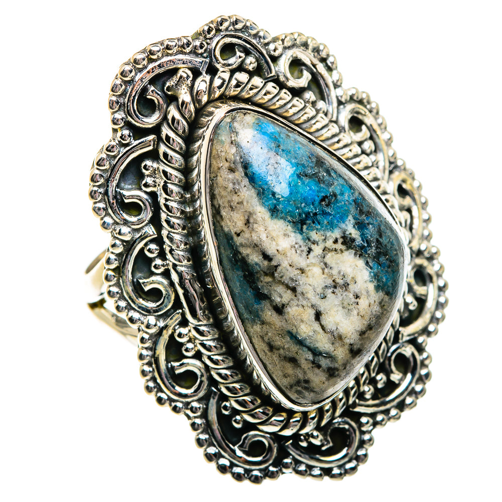 K2 Blue Azurite Rings handcrafted by Anasilvercos - RING81140 - Photo 2