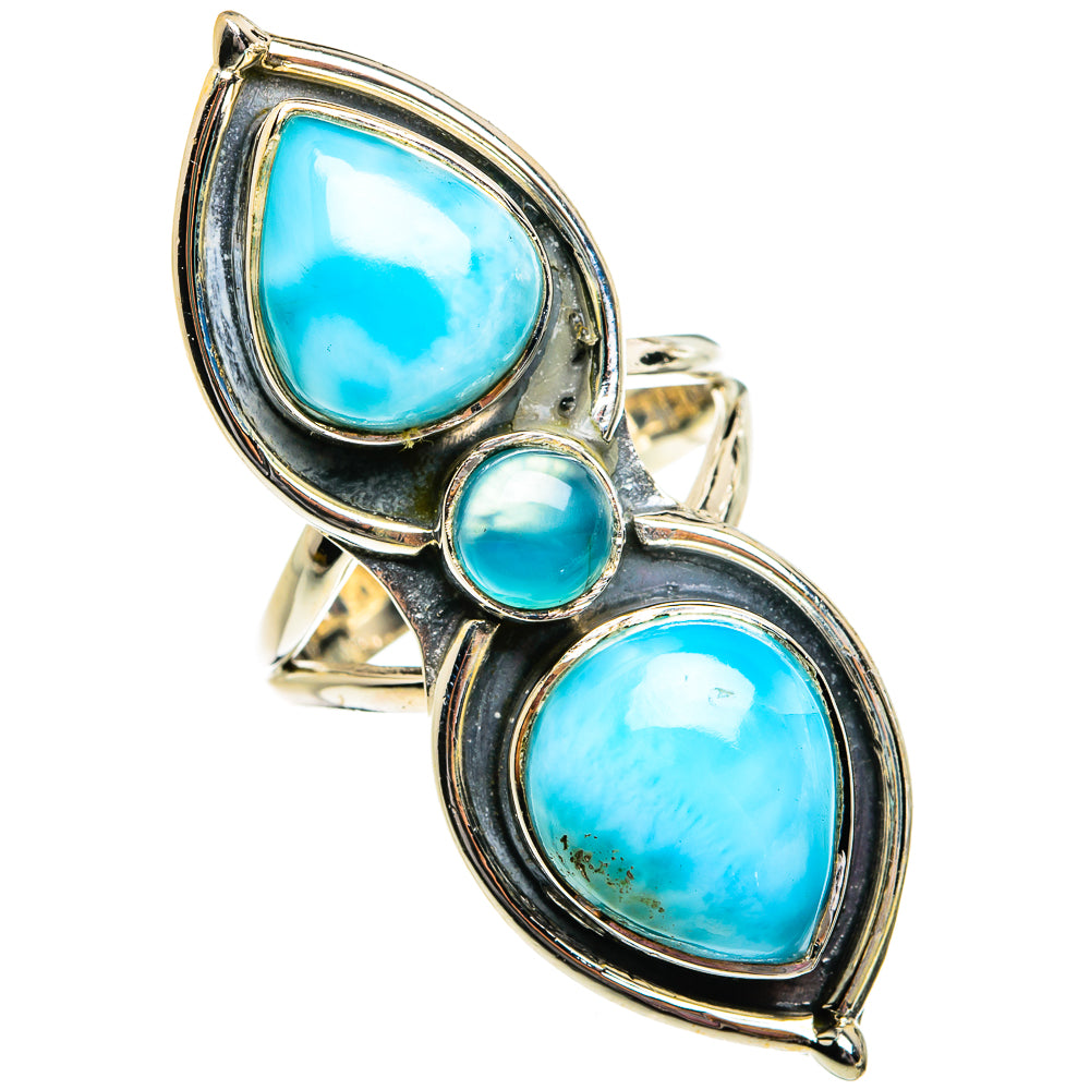 Larimar Rings handcrafted by Anasilvercos - RING81142