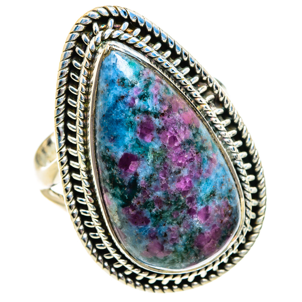 Ruby Fuchsite Rings handcrafted by Anasilvercos - RING81144