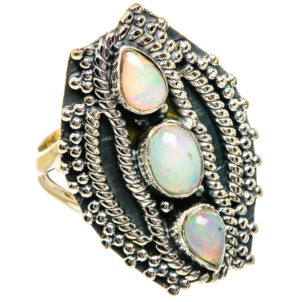 Ethiopian Opal Rings handcrafted by Anasilvercos - RING81164