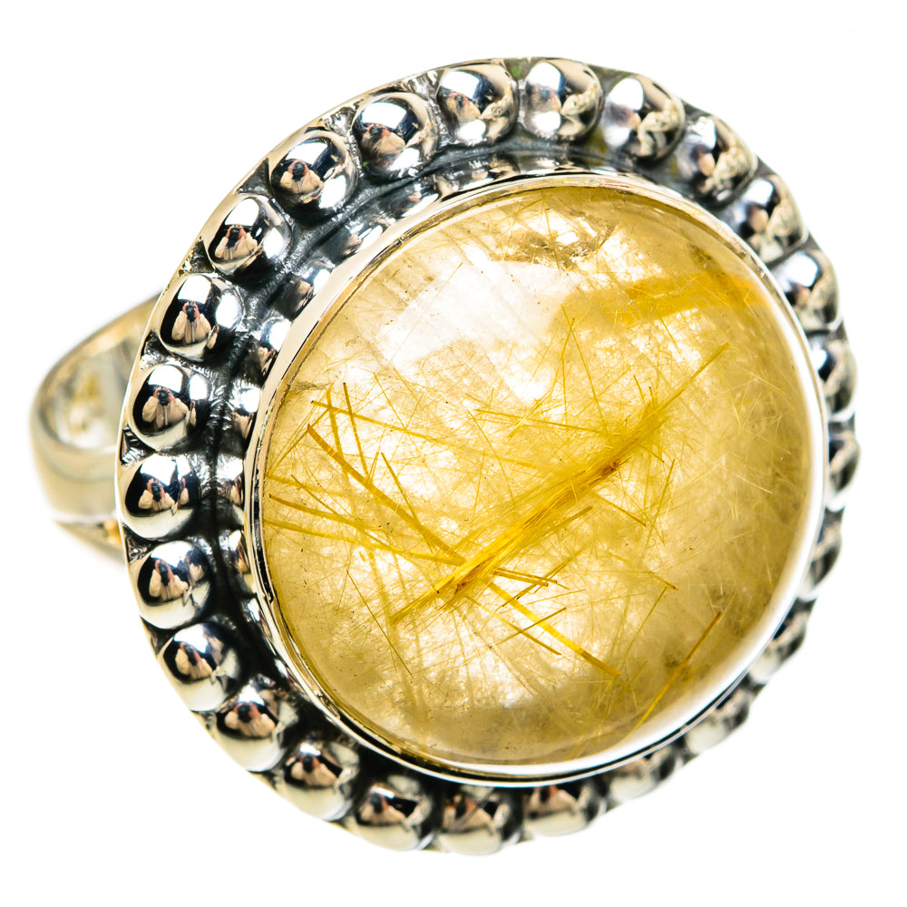 Rutilated Quartz Rings handcrafted by Anasilvercos - RING81192