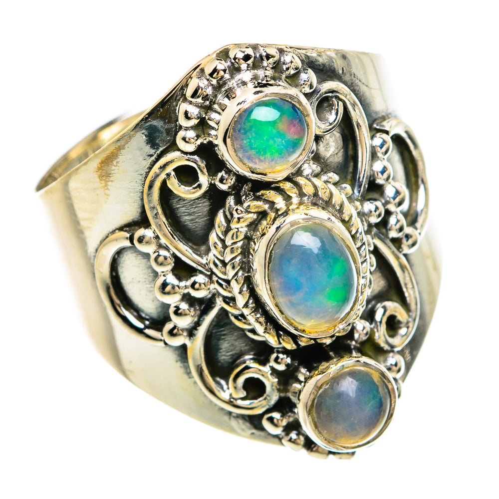 Ethiopian Opal Rings handcrafted by Anasilvercos - RING81202