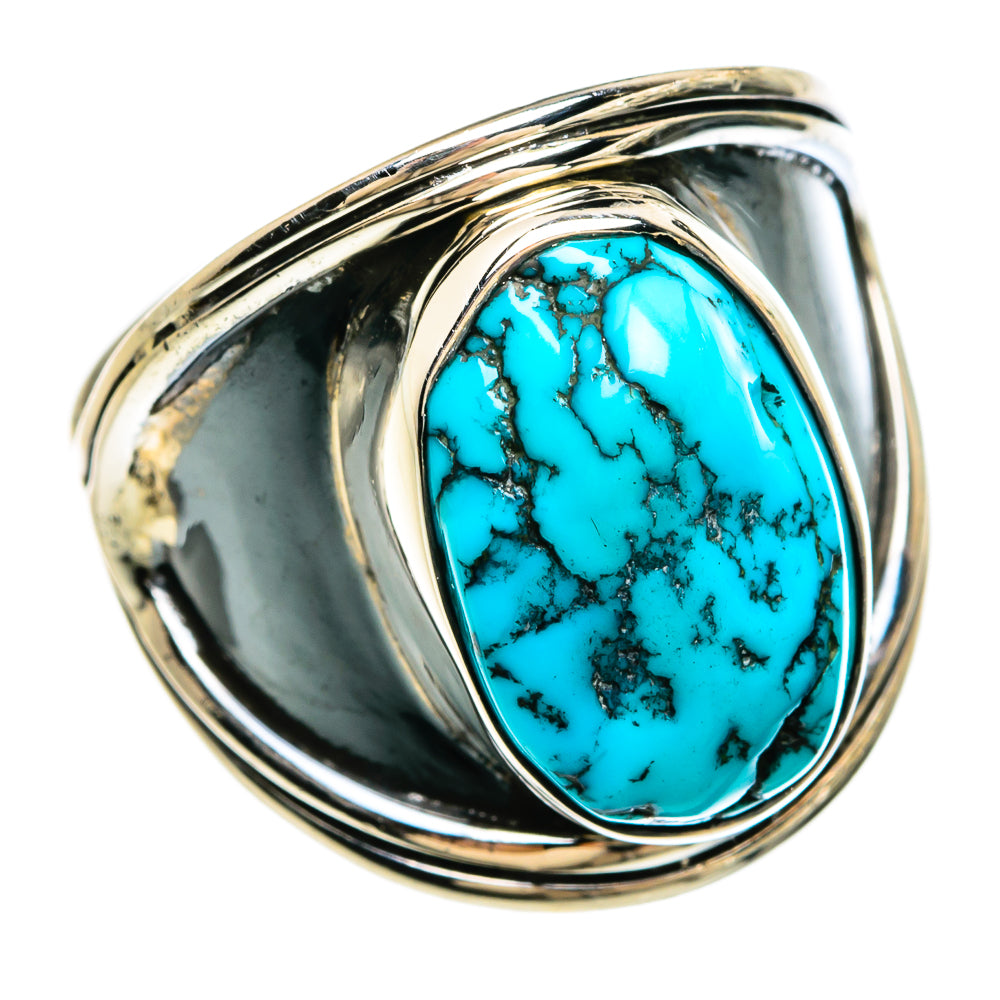Tibetan Turquoise Rings handcrafted by Anasilvercos - RING81208