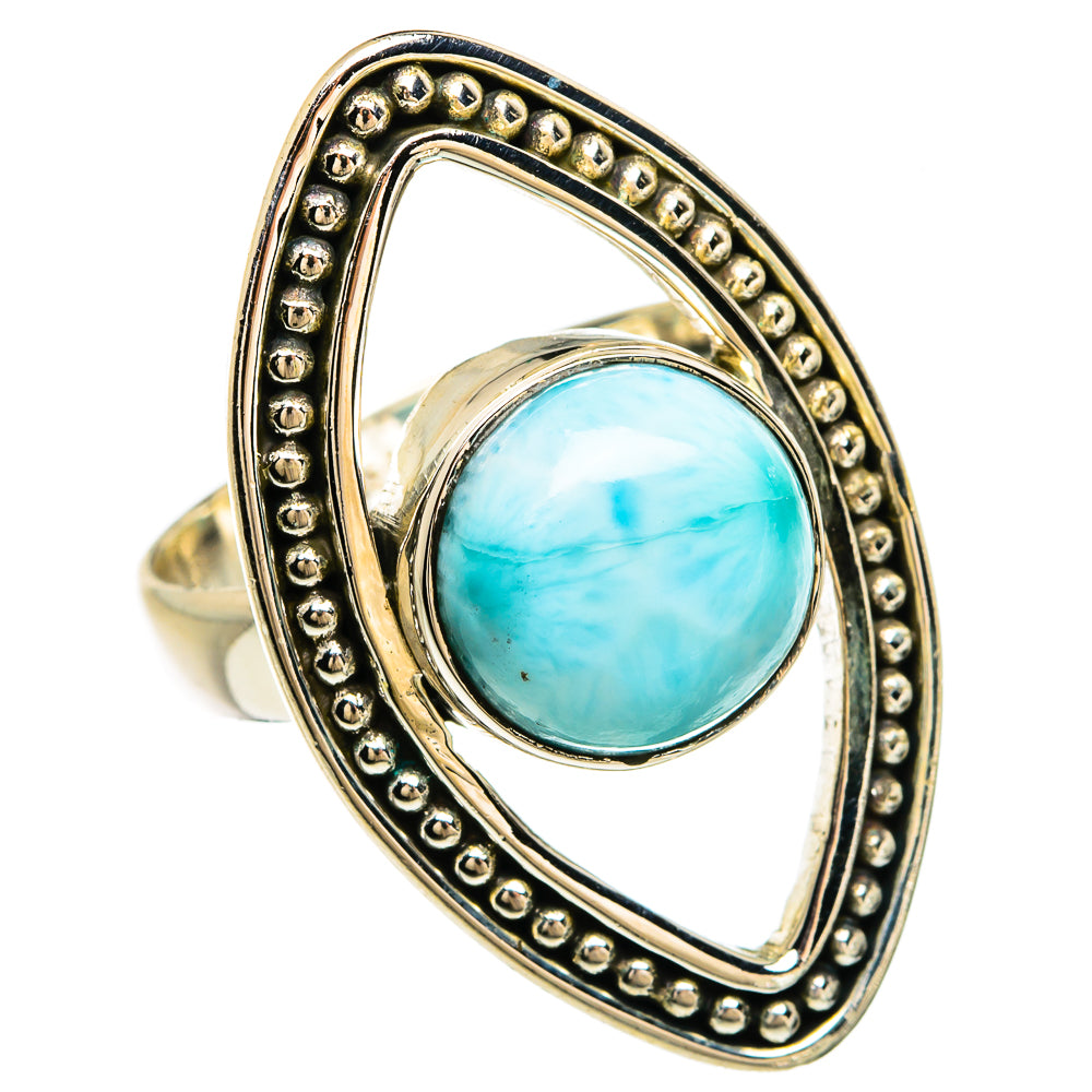 Larimar Rings handcrafted by Anasilvercos - RING81214
