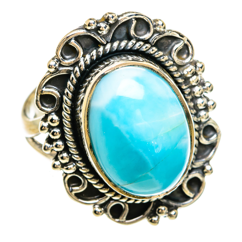 Larimar Rings handcrafted by Anasilvercos - RING81215