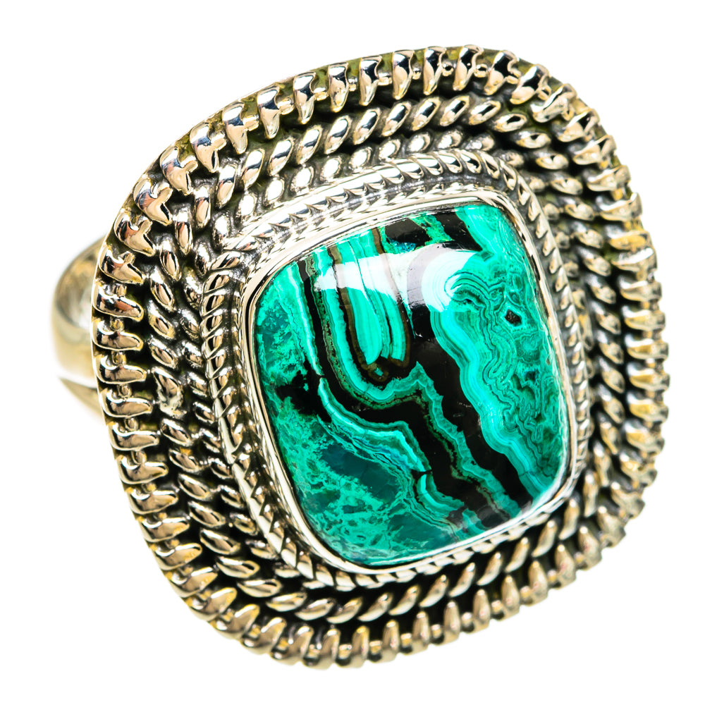 Malachite Rings handcrafted by Anasilvercos - RING81217