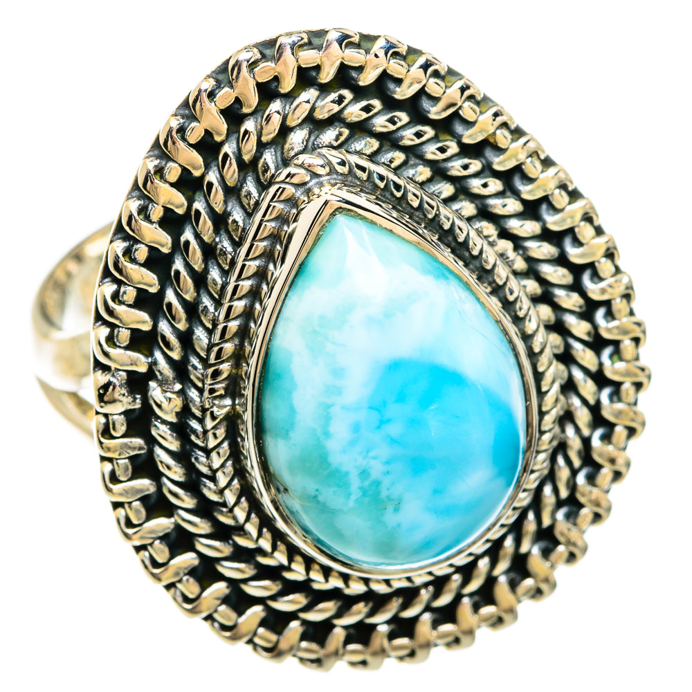 Larimar Rings handcrafted by Anasilvercos - RING81239
