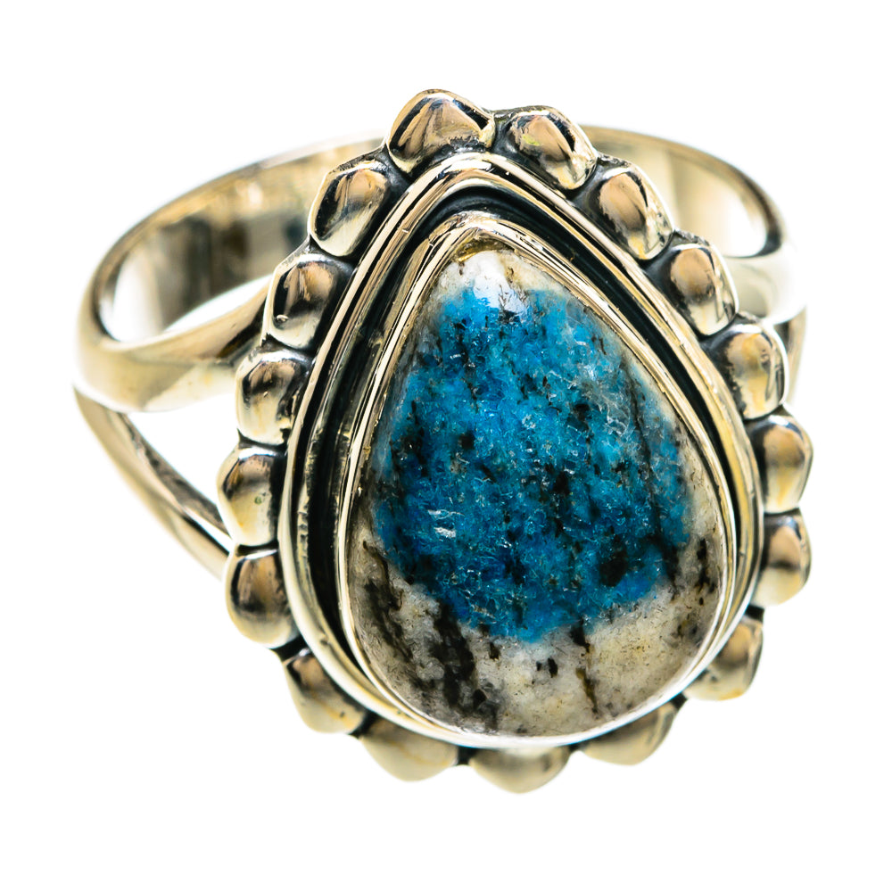 K2 Blue Azurite Rings handcrafted by Anasilvercos - RING81242