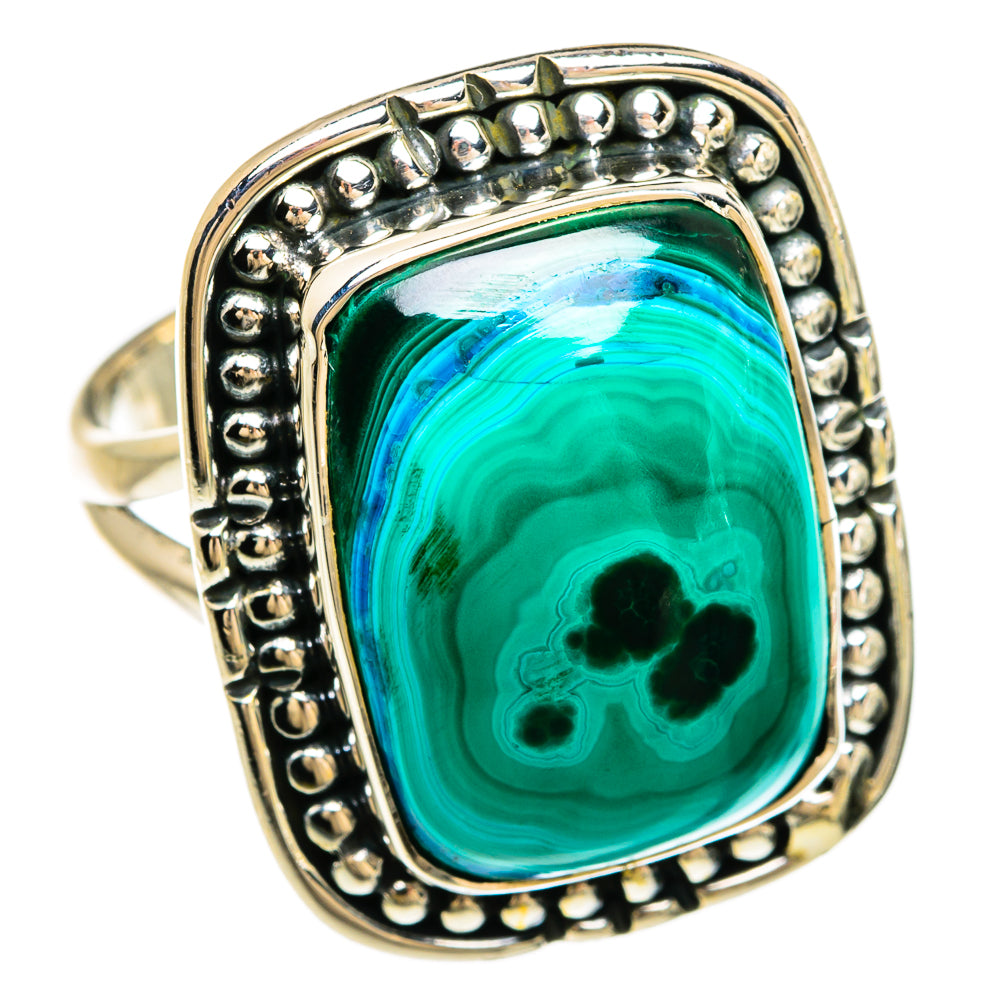 Malachite Rings handcrafted by Anasilvercos - RING81248
