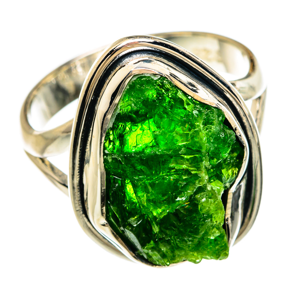Chrome Diopside Rings handcrafted by Anasilvercos - RING81249